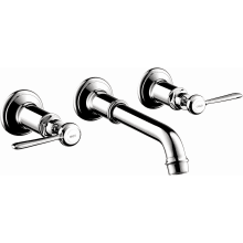 Montreux 1.2 GPM Wall Mounted Widespread Bathroom Faucet with Lever Handles Less Valve and Drain Assembly - Engineered in Germany, Limited Lifetime Warranty
