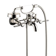 Montreux Wall Mounted Tub Filler with Diverter, Metal Lever Handles and 2.5 GPM Single Function Hand Shower Less Valve - Engineered in Germany, Limited Lifetime Warranty