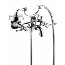 Montreux Wall Mounted Tub Filler with Built-In Diverter and Lever Handles with Hand Shower - Engineered in Germany, Limited Lifetime Warranty