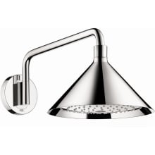 Front Wall Mount 11", 2.5 GPM 2-Jet Rain Shower Head with Shower Arm - Engineered in Germany, Limited Lifetime Warranty