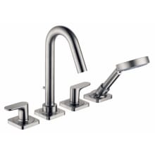 Citterio M Deck Mounted Roman Tub with Built-In Diverter - Includes Hand Shower - Engineered in Germany, Limited Lifetime Warranty
