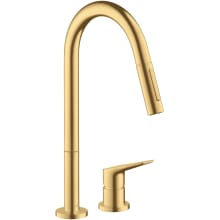 Citterio M 2-Hole Pull-Down Kitchen Faucet with Magnetic Docking Metal Spray Head - Engineered in Germany, Limited Lifetime Warranty