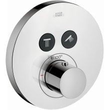 ShowerSolutions Round Dual Function Thermostatic Trim Less Rough in - Engineered in Germany, Limited Lifetime Warranty