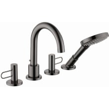 Uno Loop Deck Mounted Roman Tub Filler with 1.75 GPM Hand Shower and Built-In Diverter - Engineered in Germany, Limited Lifetime Warranty
