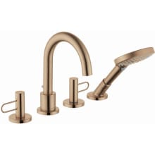 Uno Loop Deck Mounted Roman Tub Filler with 2.0 GPM Hand Shower and Built-In Diverter - Engineered in Germany, Limited Lifetime Warranty