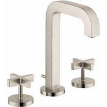 Citterio 1.2 GPM Widespread Bathroom Faucet with Cross Handles and Drain Assembly - Engineered in Germany, Limited Lifetime Warranty