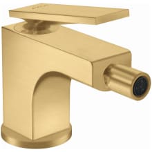 Citterio 2.2 GPM Deck Mount Bidet Faucet with 1 Lever Handle and Pop-Up Drain Assembly