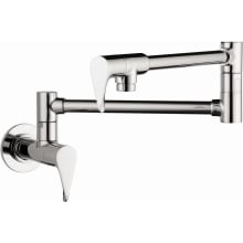 Citterio Wall Mounted Double-Jointed Pot Filler with 25" Spout Reach - Engineered in Germany, Lifetime Warranty