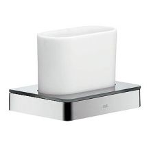 Universal SoftSquare Toothbrush Holder/Tumbler for Wall/Rail Installation - Engineered in Germany, Limited Lifetime Warranty