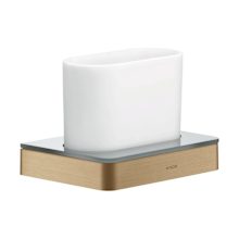 Universal SoftSquare Toothbrush Holder/Tumbler for Wall/Rail Installation - Engineered in Germany, Limited Lifetime Warranty