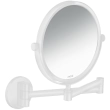 Universal Circular 7-5/8" x 7-5/8" Framed Bathroom Mirror - with Extension Arms and Adjustable Mirror Tilt