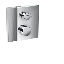 Edge Thermostatic Valve Trim with Volume Control, Diamond Cut Less Rough In - Engineered in Germany, Limited Lifetime Warranty