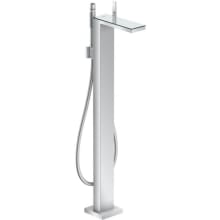 MyEdition Floor Mounted Bathroom Tub Filler with Built-In Diverter - Includes Hand Shower and Decorative Trim