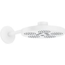 Axor One 2.5 GPM Multi Function Shower Head with Wall Mount Shower Arm Less Rough In - Engineered in Germany, Limited Lifetime Warranty