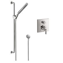 Citterio Single Function Handshower with Slide Bar and Thermostatic Trim with Rough-In Valve - Engineered in Germany, Limited Lifetime Warranty