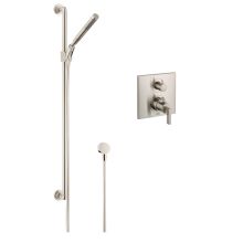 Citterio Single Function Handshower with Slide Bar and Thermostatic Trim with Rough-In Valve - Engineered in Germany, Limited Lifetime Warranty