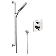 Citterio M Multi Function Handshower with Slide Bar and Thermostatic Trim with Rough-In Valve - Engineered in Germany, Limited Lifetime Warranty
