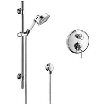 Montreux Single Function Handshower with Slide Bar and Thermostatic Trim with Rough In Valve - Engineered in Germany, Limited Lifetime Warranty