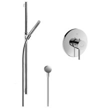 Starck Single Function Handshower with Slide Bar and Pressure Balanced Trim with Rough In Valve - Engineered in Germany, Limited Lifetime Warranty