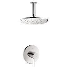 Uno Single Function Shower Head with Pressure Balanced Trim with Rough In Valve - Engineered in Germany, Limited Lifetime Warranty