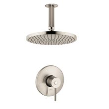 Uno Single Function Shower Head with Pressure Balanced Trim with Rough In Valve - Engineered in Germany, Limited Lifetime Warranty