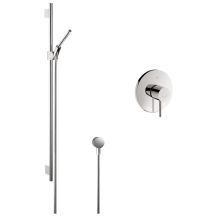 Uno Multi Function Handshower with Slide Bar and Pressure Balanced Trim with Rough In Valve - Engineered in Germany, Limited Lifetime Warranty