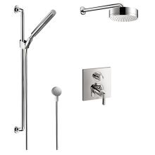 Citterio Thermostatic Shower System with Shower Head, Handshower, Slide Bar, and Volume Control with Rough-In Valve - Engineered in Germany, Limited Lifetime Warranty