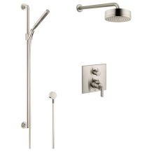 Citterio Thermostatic Shower System with Shower Head, Handshower, Slide Bar, and Volume Control with Rough-In Valve - Engineered in Germany, Limited Lifetime Warranty