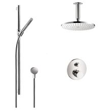 Starck Thermostatic Shower System with Shower Head, Handshower, Slide Bar, and Volume Control with Rough-In Valves - Engineered in Germany, Limited Lifetime Warranty