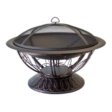 30 Inch Wide Freestanding Wood Burning Round Bowl Fire Pit