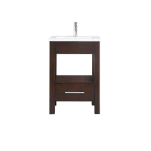 Cityloft 24" Vanity Set with Wood Cabinet, Ceramic Vanity Top, and Single Undermount Sink