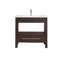 Cityloft 36" Vanity Set with Wood Cabinet, Ceramic Vanity Top, and Single Undermount Sink