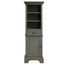 Hastings 65" Linen Tower with Single Door, Single Drawer, and Three Open Shelves