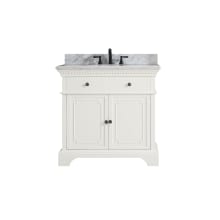 Hastings 36" Vanity Set with Wood Cabinet, Marble Vanity Top, and Single Undermount Sink