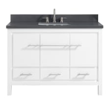 Riley 49" Single Vanity Set with Wood Cabinet, Quartz Vanity Top, and Vitreous China Sink
