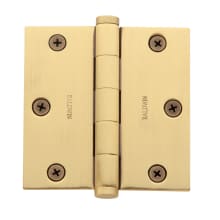 3-1/2" Wide Plain Bearing Square Corner Mortise Door Hinge from the Estate Collection - Single Hinge