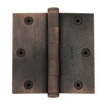 3-1/2" Wide Plain Bearing Square Corner Mortise Door Hinge from the Estate Collection - Single Hinge