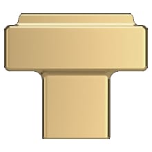 Raised 1-1/2 Inch Rectangular Cabinet Knob from the Estate Collection