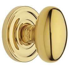 Egg Reversible Non-Turning Two-Sided Dummy Door Knob Set with Classic Rosette from the Estate Collection