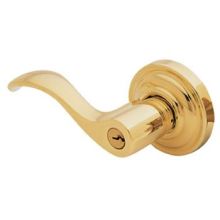 5255 Left Handed Single Cylinder Keyed Entry Door Lever Set with 5048 Rose and Emergency Egress from the Estate Collection