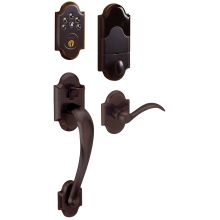 Boulder Electronic Deadbolt with Included Boulder Handle and Featured Left Handed Lever