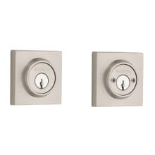 Contemporary Square SmartKey Double Cylinder Keyed Entry Deadbolt