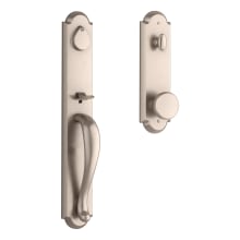 Elkhorn Full Plate Single Cylinder Keyed Entry Handleset with Interior Rustic Knob and Emergency Egress Function