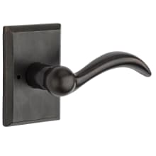 Arch Right Handed Non-Turning Two-Sided Through-Door Dummy Door Lever Set with Rustic Square Rose