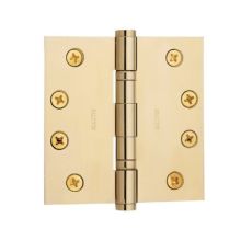 4" x 4" Solid Brass Square Corner Ball Bearing Mortise Hinge - Single Hinge