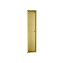3-1/2 Inch x 15 Inch Solid Brass Nashville Style Push Plate