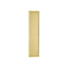 3-1/2 Inch x 15 Inch Solid Brass Nashville Style Push Plate