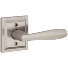 Torrey Pines Non-Turning One-Sided Dummy Door Lever with Square Rose from the Prestige Collection