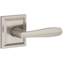 Torrey Pines Passage Door Lever Set with Square Rose from the Prestige Collection