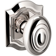 5077 Privacy Door Knob Set with R027 Rose from the Estate Collection